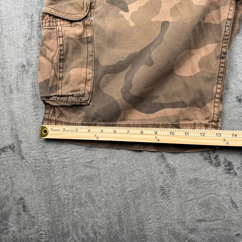 Arizona Cargo Shorts Men 40 Brown Camo Utility Pockets Excellent